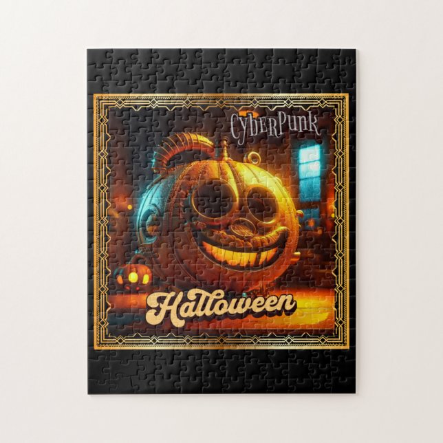PUZZLE CYBERPUNK HALLOWEEN CITROUILLE (Vertical)