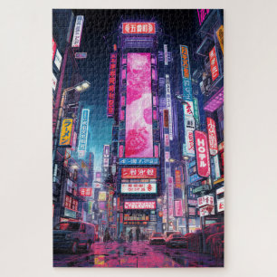 Puzzle Cyberpunk Tokyo rue Neon