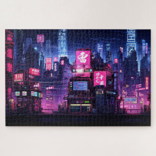 Puzzle Cyberpunk Tokyo Street Diner