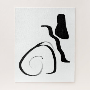 Puzzle Cycle de rotation : noir et blanc Abstrait