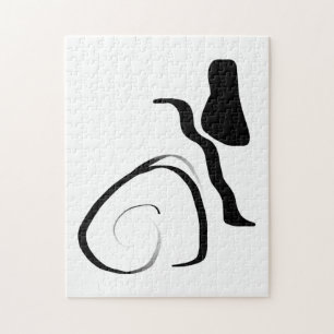 Puzzle Cycle de rotation : noir et blanc Abstrait