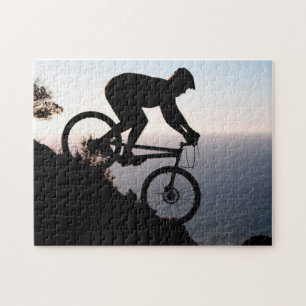 Puzzle Cycliste sur un VTT. Lions Head, Le Cap