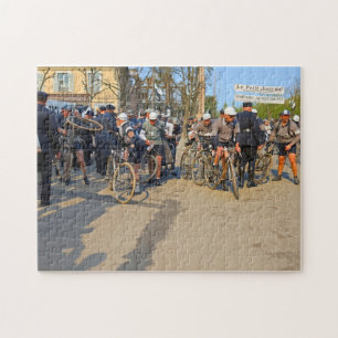 Puzzle Cyclistes Paris-Nice Auxerre Yonne France 1933