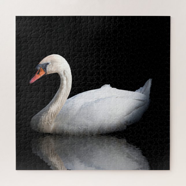 Puzzle Cygne blanc sur noir (Horizontal)