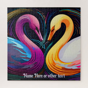 Puzzle Cygnes Abstraits en harmonie symétrique