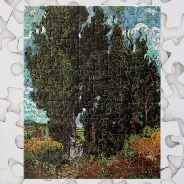 Puzzle Cyprès avec figures féminines de Vincent van Gogh (Créateur téléchargé)