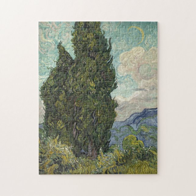Puzzle Cyprès par Van Gogh Peinture Art (Vertical)