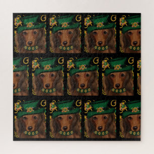 Puzzle Dachshund à poil long rouge