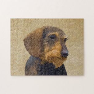 Puzzle Dachshund (À poils durs) Peinture Chien Art origin