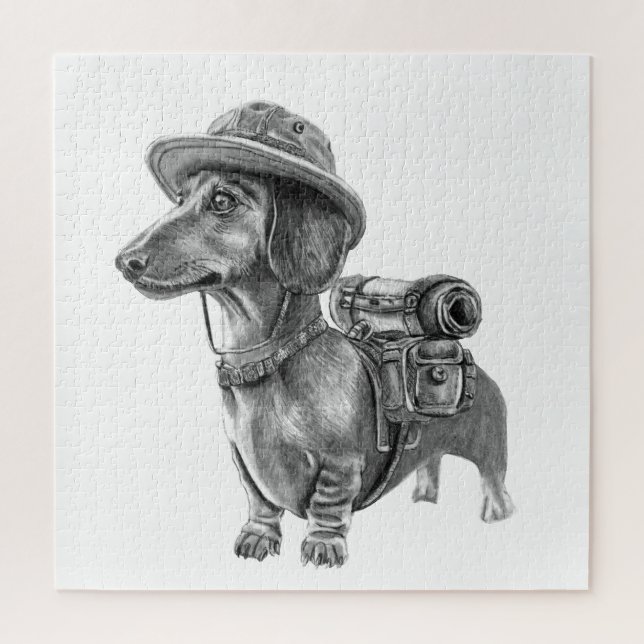 Puzzle Dachshund aventurier (Vertical)
