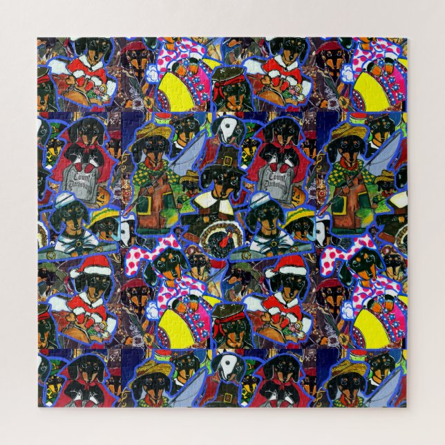 Puzzle Dachshund Cartoons (Vertical)