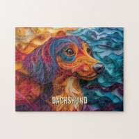 Dachshund Quitter Art Portrait Chien
