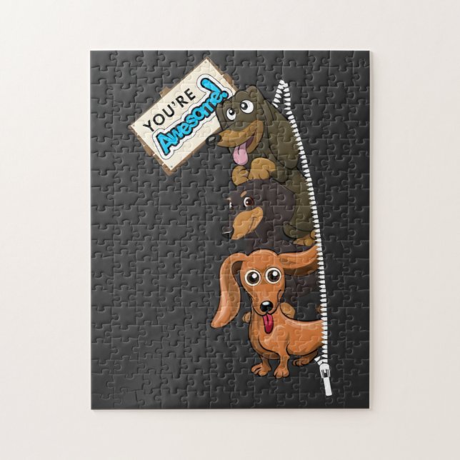 Puzzle Dachshund Vous Êtes Super (Vertical)