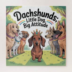 Puzzle Dachshunds Petit Chien, Grande Attitude