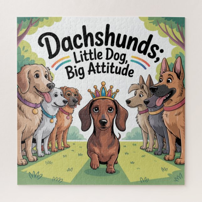 Puzzle Dachshunds Petit Chien, Grande Attitude (Vertical)