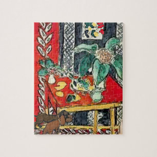 Puzzle Dachshunds sous le style Table Matisse