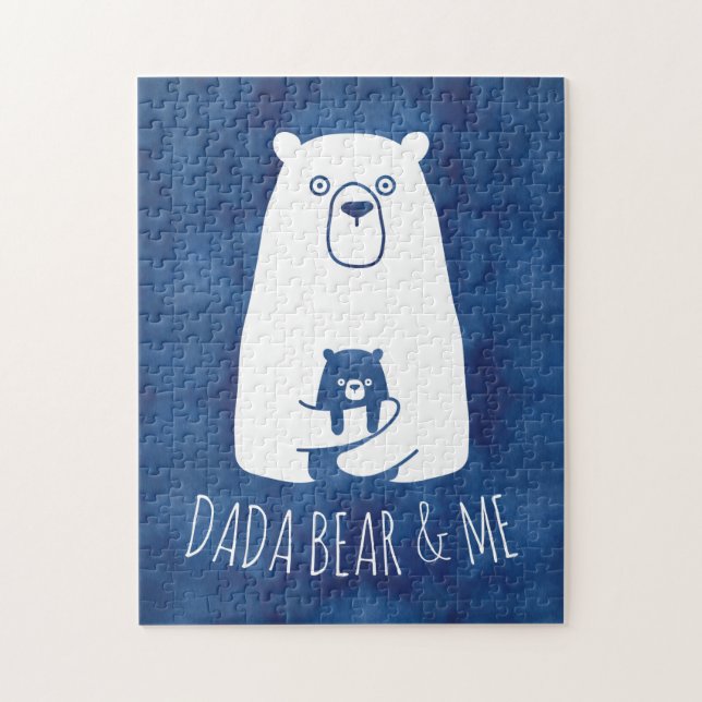Puzzle DADA BEAR & ME | Papa Enfants Fils Fils Ours Dada (Vertical)