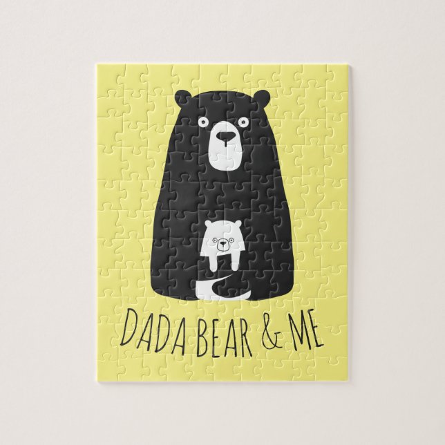 Puzzle DADA BEAR & ME | Papa Enfants Fils Fils Ours Dada (Vertical)