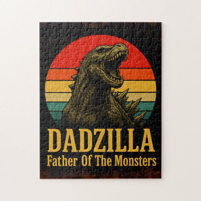 Puzzle Dadzilla Père De La Fête des pères Des Monstres (Vertical)