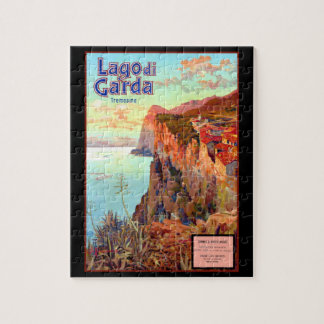 Puzzle d'affiche de voyage du lac de Garde