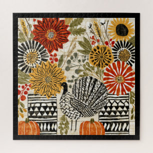 Puzzle Dahlia Bohème Éclectique d'Automne Dinde