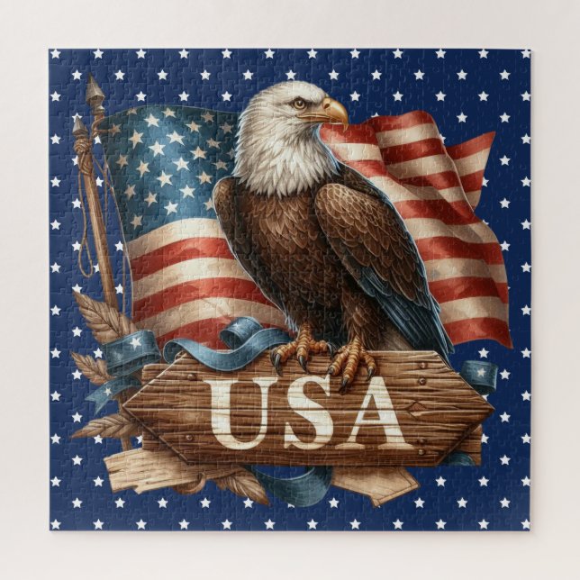 Puzzle d'aigle patriotique (Vertical)