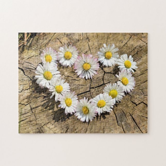 Puzzle Daisy Heart - Amour (Horizontal)