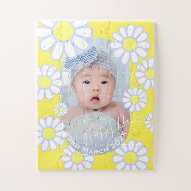 Puzzle Daisy Simple Photo Jaune Baby (Vertical)