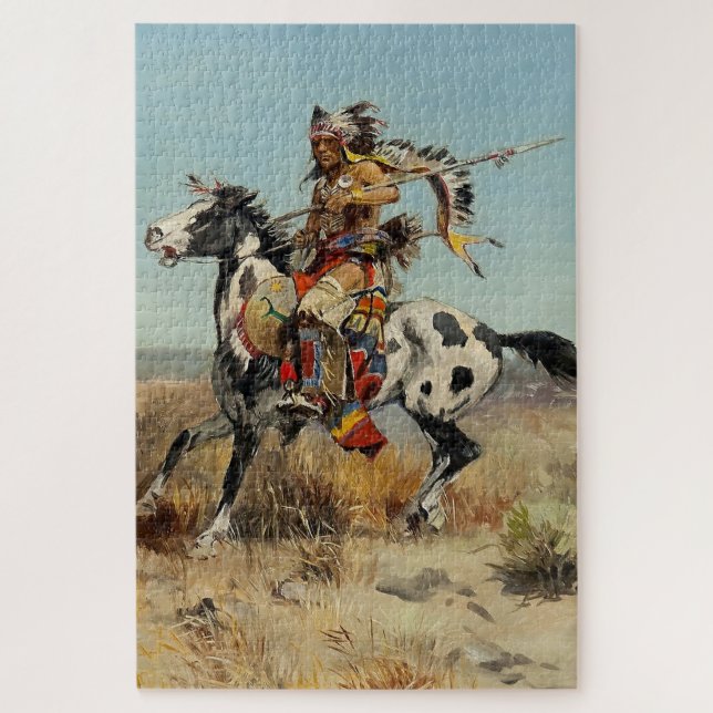 Puzzle “Dakota Chief” by Charles M Russell (Vertical)
