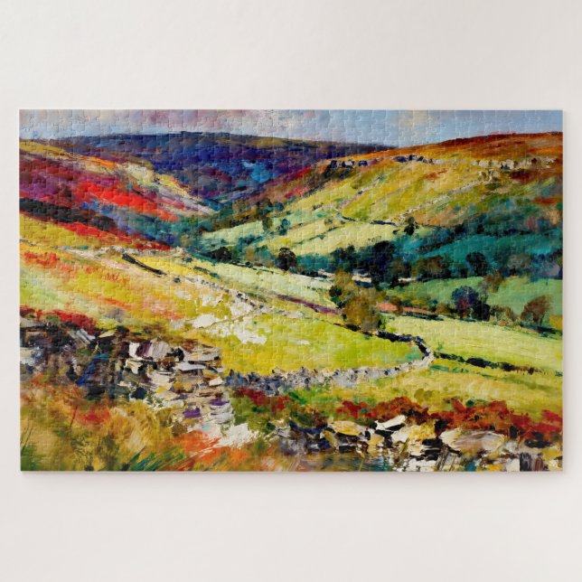 Puzzle "Dales in Bloom" - Un paysage du Yorkshire (Horizontal)