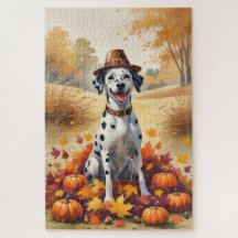Dalmatie En Automne Laisse L'Art Thanksgiving