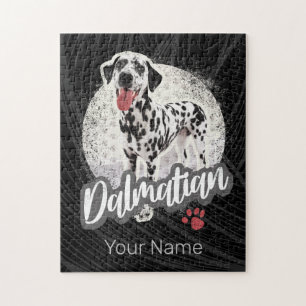 Puzzle Dalmatien avec patte design vintage pour les amour