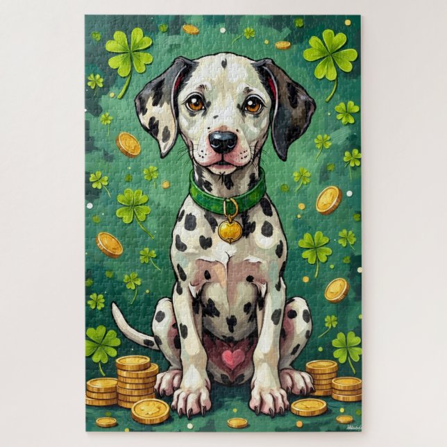 Puzzle Dalmatien Chanceux de la Saint-Patrick (Vertical)
