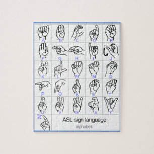 Puzzle d'ALPHABET de LANGUE DES SIGNES