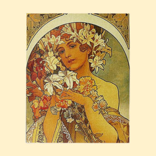 Puzzle Dame aux lys, Art Nouveau