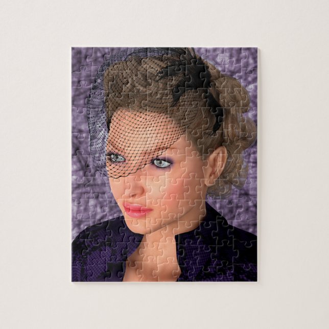 Puzzle Dame en violet (Vertical)