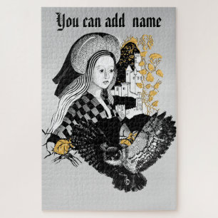 Puzzle Dame et hibou nocturne