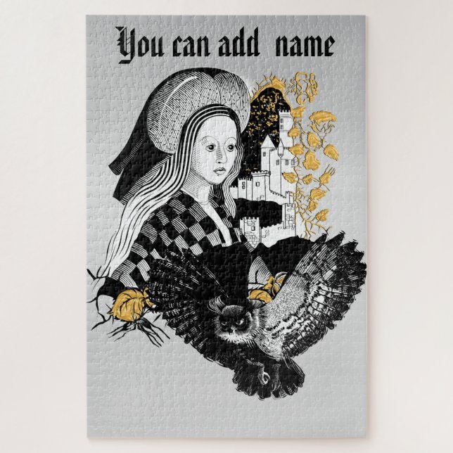 Puzzle Dame et hibou nocturne (Vertical)
