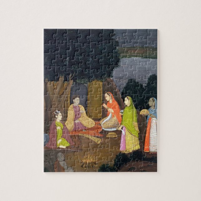 Puzzle Dames visitant un Yogini, école de Faqurullah Kha (Vertical)