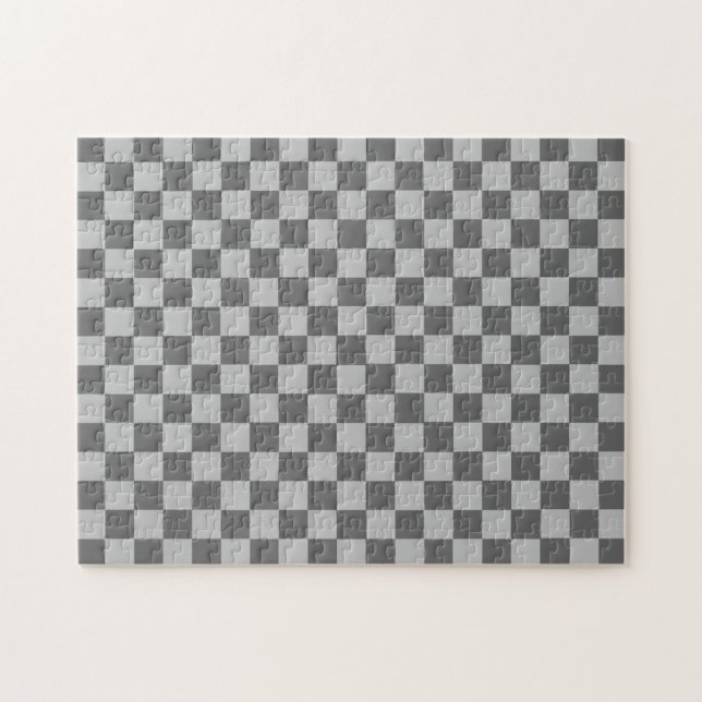 Puzzle Damier combiné gris par Shirley Taylor (Horizontal)