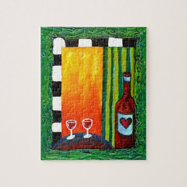 Puzzle d'amour de vin (Vertical)