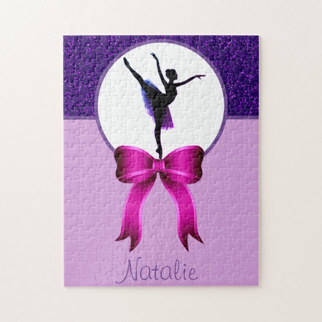 Puzzle Dance Girls Parties scintillant et Bow Purple Puzz (Vertical)
