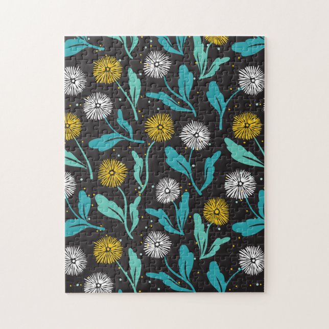 Puzzle Dandelion de printemps Fleurs et design Feuille (Vertical)