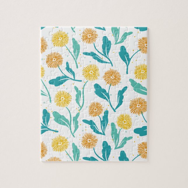 Puzzle Dandelion jaune motif floral - Inspiré par la natu (Vertical)