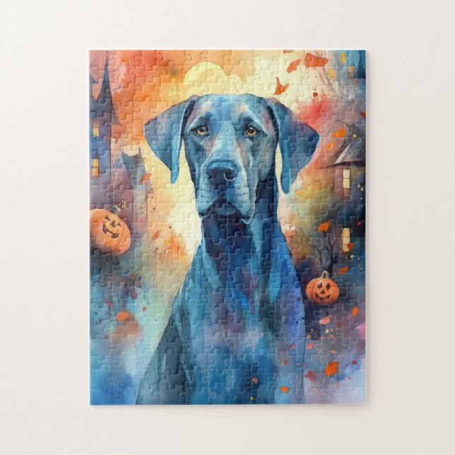 Puzzle Danemark Halloween avec citrouilles effrayant (Vertical)