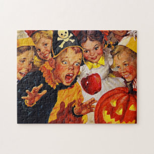 Puzzle Dangers de la pomme Bobbing - Drôle Halloween Jigs
