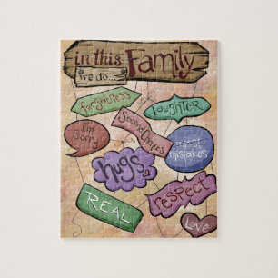 Puzzle Dans cet art inspiré de citation de famille…