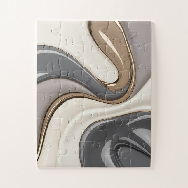 Puzzle dans graphique abstrait élégant (Vertical)