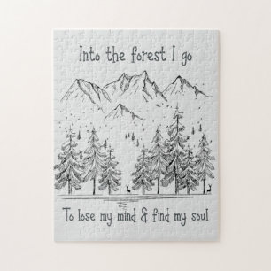 Puzzle Dans la forêt je vais perdre mon esprit, trouver m