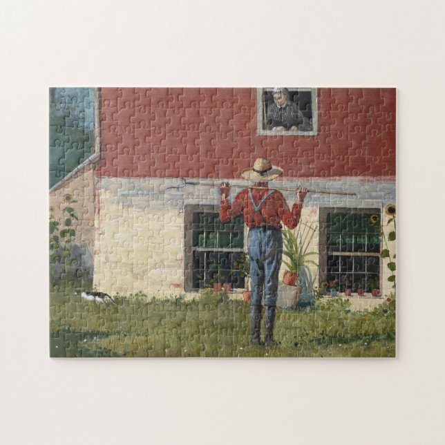 Puzzle Dans le jardin (Courtoisie rustique) | Winslow Hom (Horizontal)